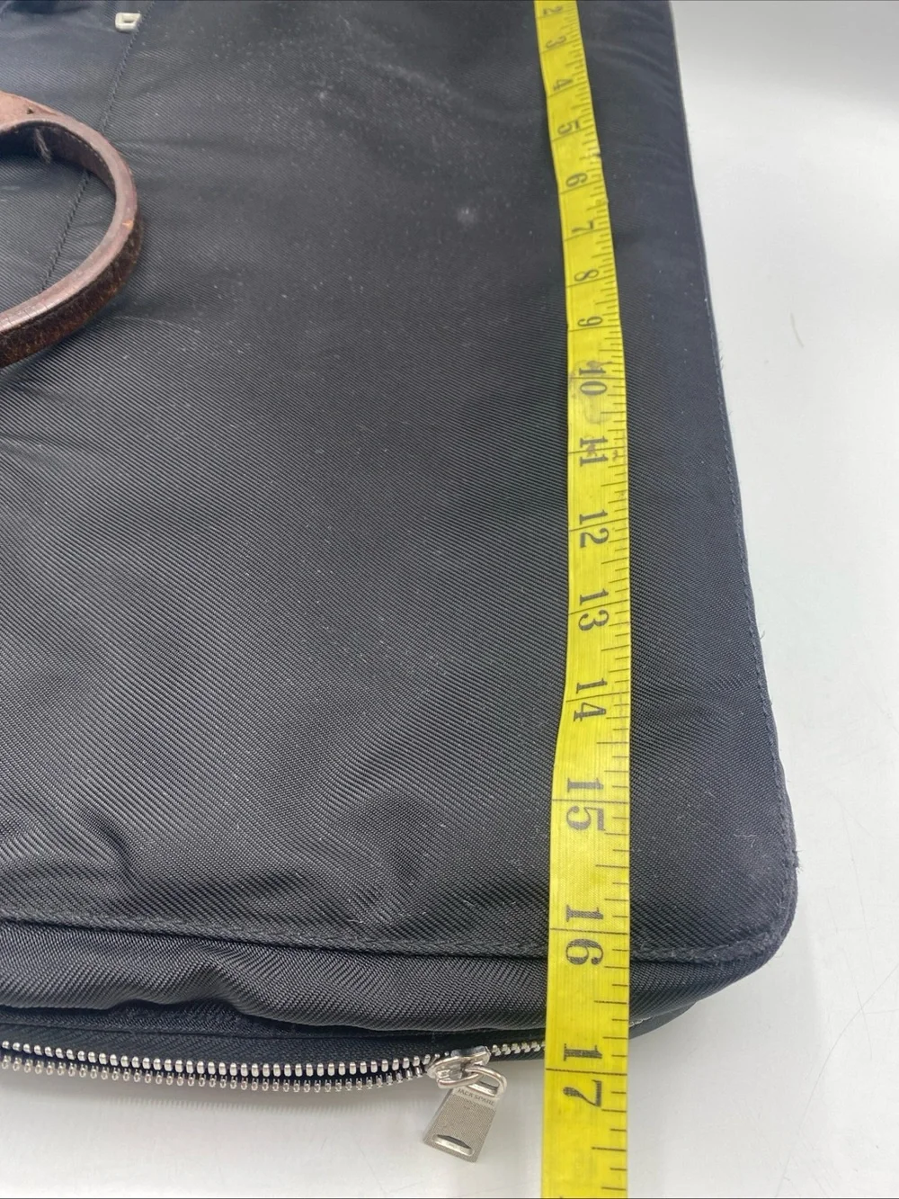 Jack Spade Canvas Messenger Bag Crossbody Computer Travel Leather Handles Black